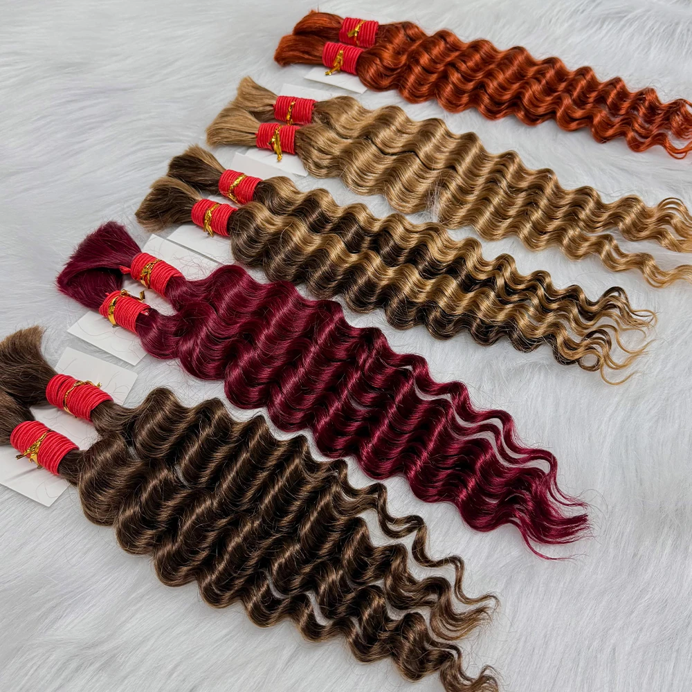 

Глубокая волна, объемная плетение волос в стиле бохо, человеческие объемные волосы, глубокие вьющиеся волосы для плетения, 100% необработанные бразильские наращивание волос девственницы