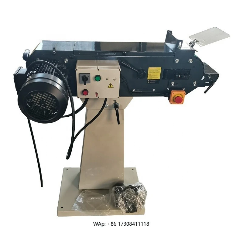 

Electric 150x2000mm industrial adjustable working height 3300w motor conveyor belt sander with CE P60 particle size