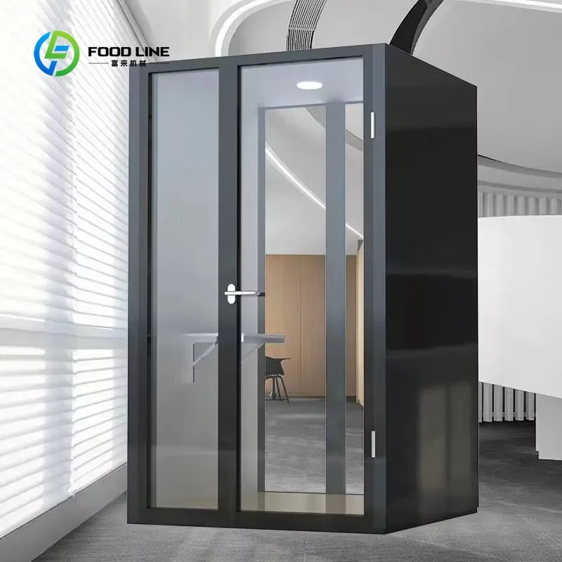 Customized New Design Movable Soundproof Public Phone Booth Acoustic Open Smoking Booth for Sale
