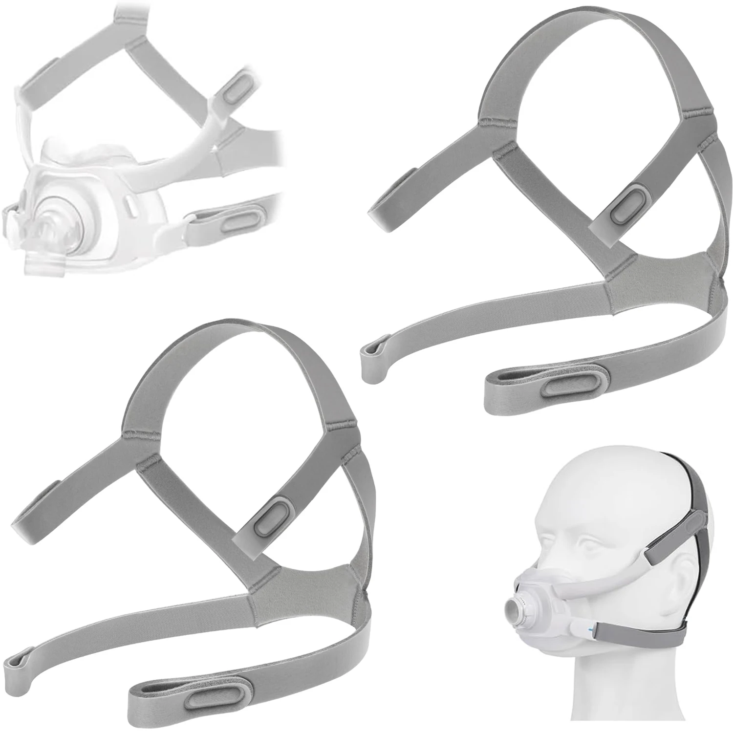 2/1pcs Replacement Headband for Resmed AirFit F40 Mask Nasal Mask Unisex CPAP Adjustable Replacement Headband for Sleep Apnea