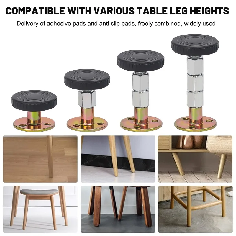 4/1 Buah Alat Penyangga Ranjang, Perangkat Keras Berulir yang Dapat Disesuaikan, Penahan Rak Buku, Kabinet, Sofa, Penopang Sandaran Kepala yang Stabil dan Terpasang