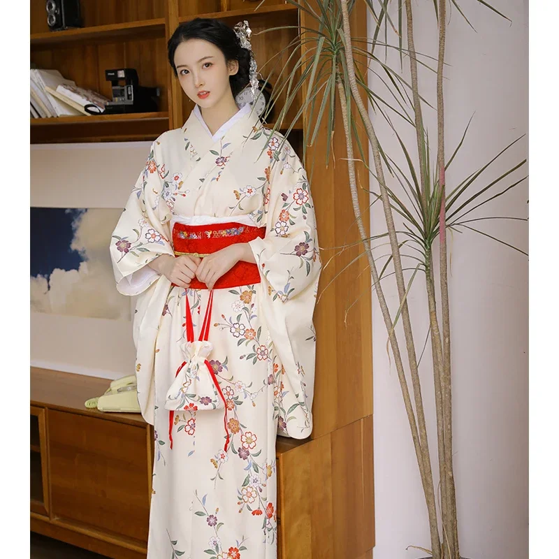 

Women Japanese Formal Furisode Kimono Traditional Beautiful Floral Yukata Photography Dress Cosplay Costume