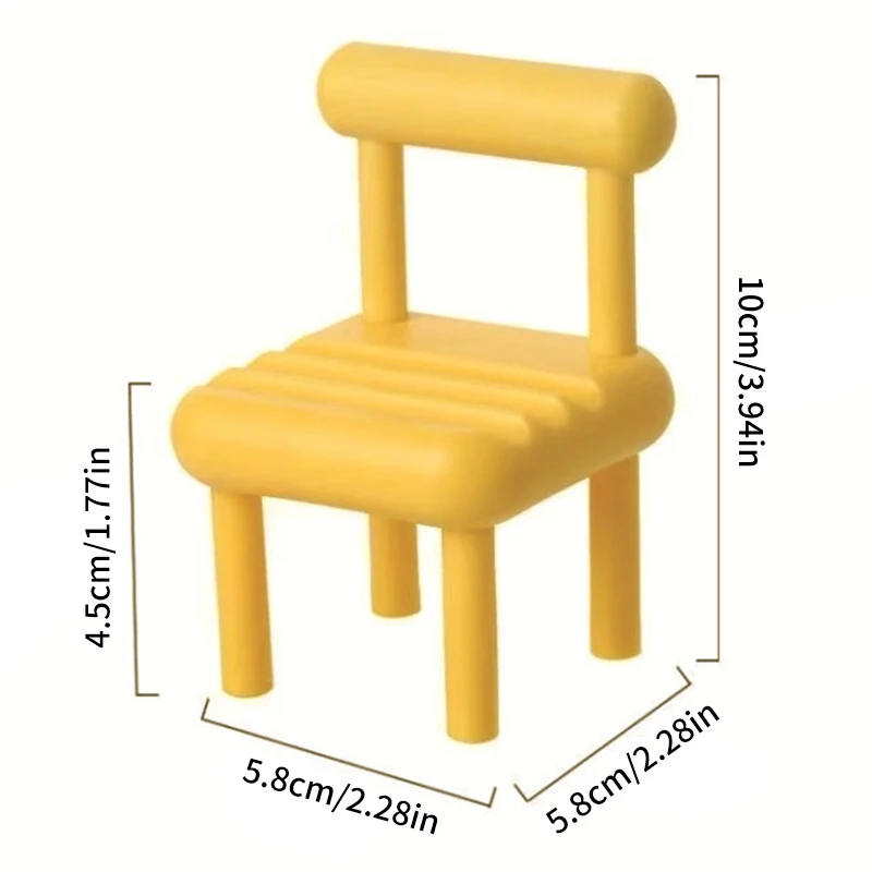 Phone Holder Small Chair Stool Lazy Person Mobile Phone Rack Cute Desktop Phablet Bracket Mini Detachable Gift Decoration