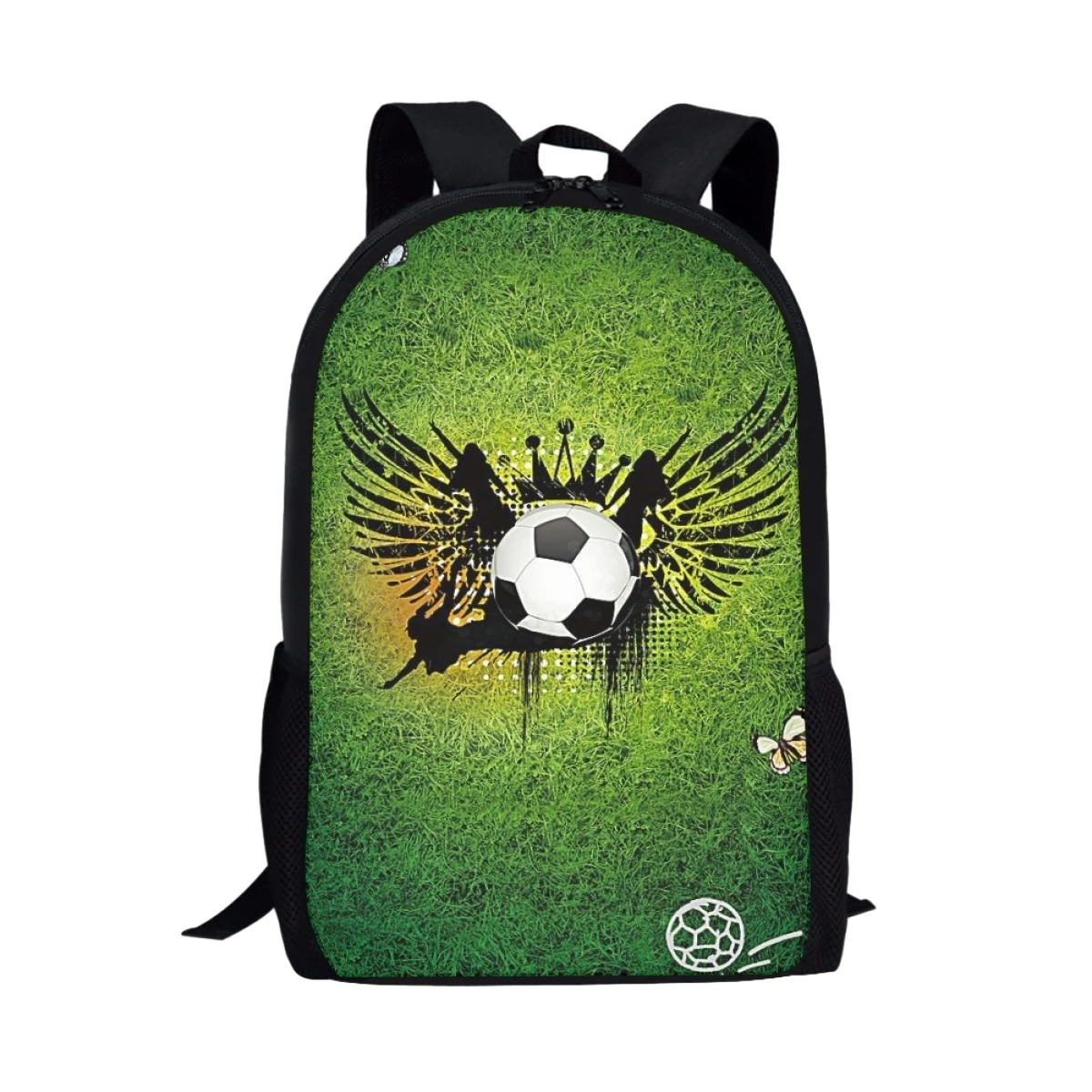 3D Futebol Design Pattern Printing School Bags para Crianças, Meninos Mochilas Esportivas, Lazer Crianças, Mochila Escolar Adolescente, Moda