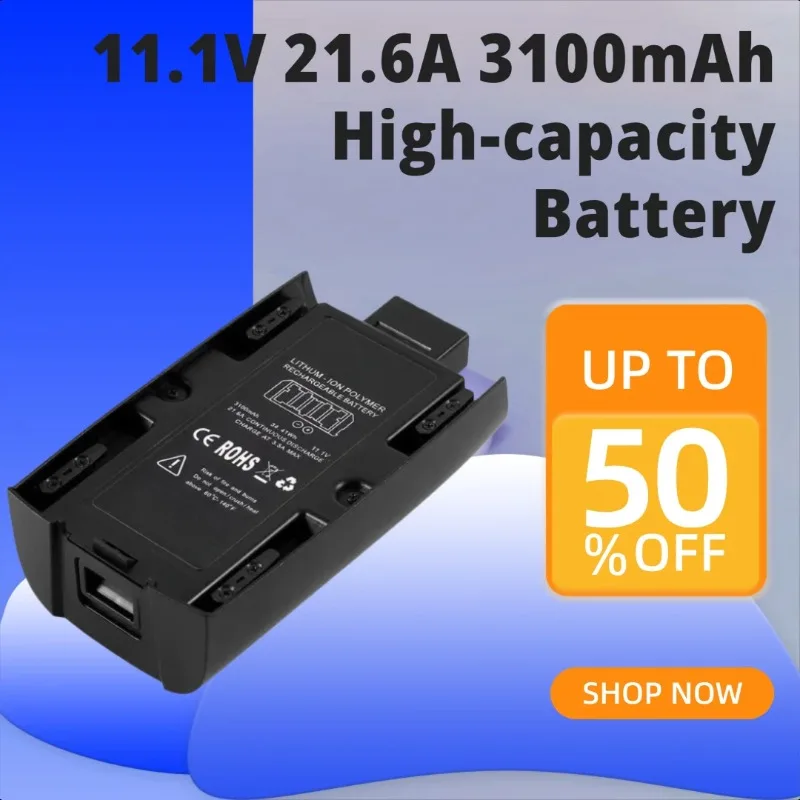 

New 11.1V 21.6A 3100mAh High-capacity Battery for Parrot Bebop 2 Drone