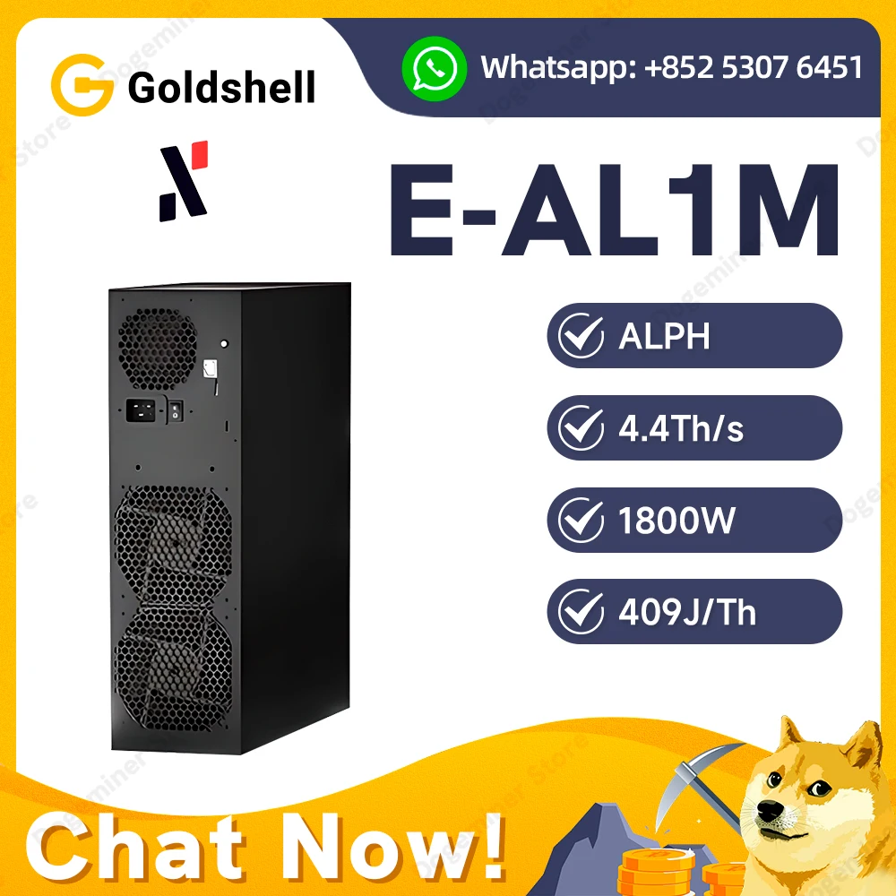 Goldshell E-AL1M 4.4TH 1800W ALPH Miner Black 3 Algorithm Crypto Mining Alephium Miner Asic Miner Machine