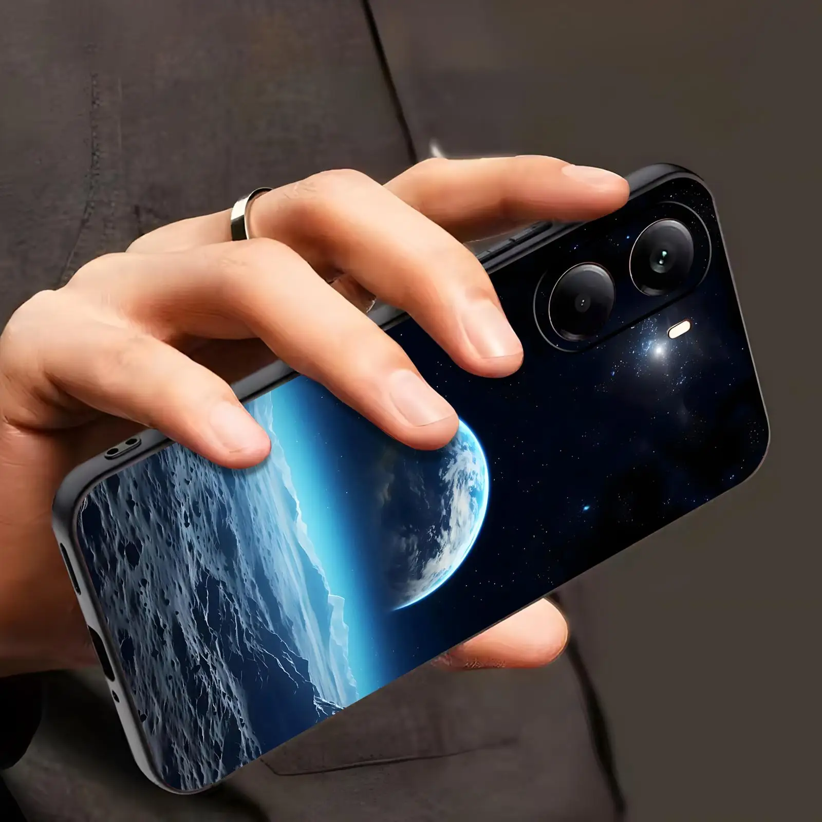 Viewing the Earth from outer space  Phone Case For Xiaomi POCO M7 M6 M5 X7 X6 X5 F7 F6 F5 Pro 5G Soft black Shockproof Cover view 2