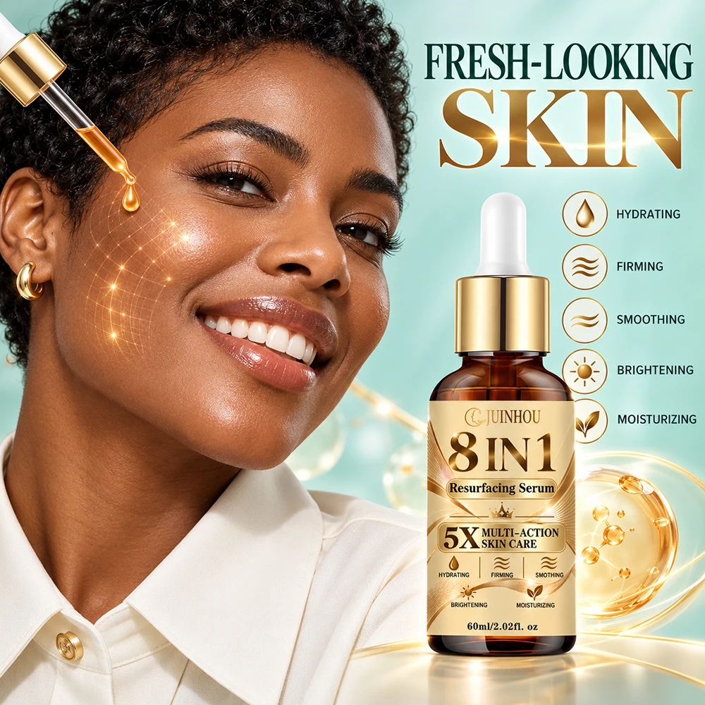 JUINHOU 8IN1 Multi Effect Facial Serum Deep Hydrating Moisturizer Firming Brightening Smooth Skin For Daily Face Skincare