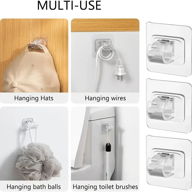 2er-Pack Bohrfreie Verstellbare Gardinenstange, Transparente Kunststoff-Duschstange mit Haken, Einfache Installation für Schlafzimmer Badezimmer Schrank – Detail 6
