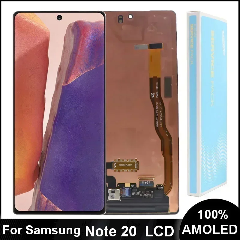 

AMOLED Note20 Screen For Samsung Galaxy Note 20 N980 SM-N980F SM-N981B/DS N981B/DS LCD Display Touch Screen Digitizer Assembly