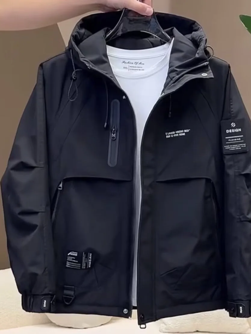 

Men's Outdoor Workwear Jaet Hooded Spring Autumn 2025 New American Retro Sports Climbing Mountain Casual Loose Fit Polyeste...