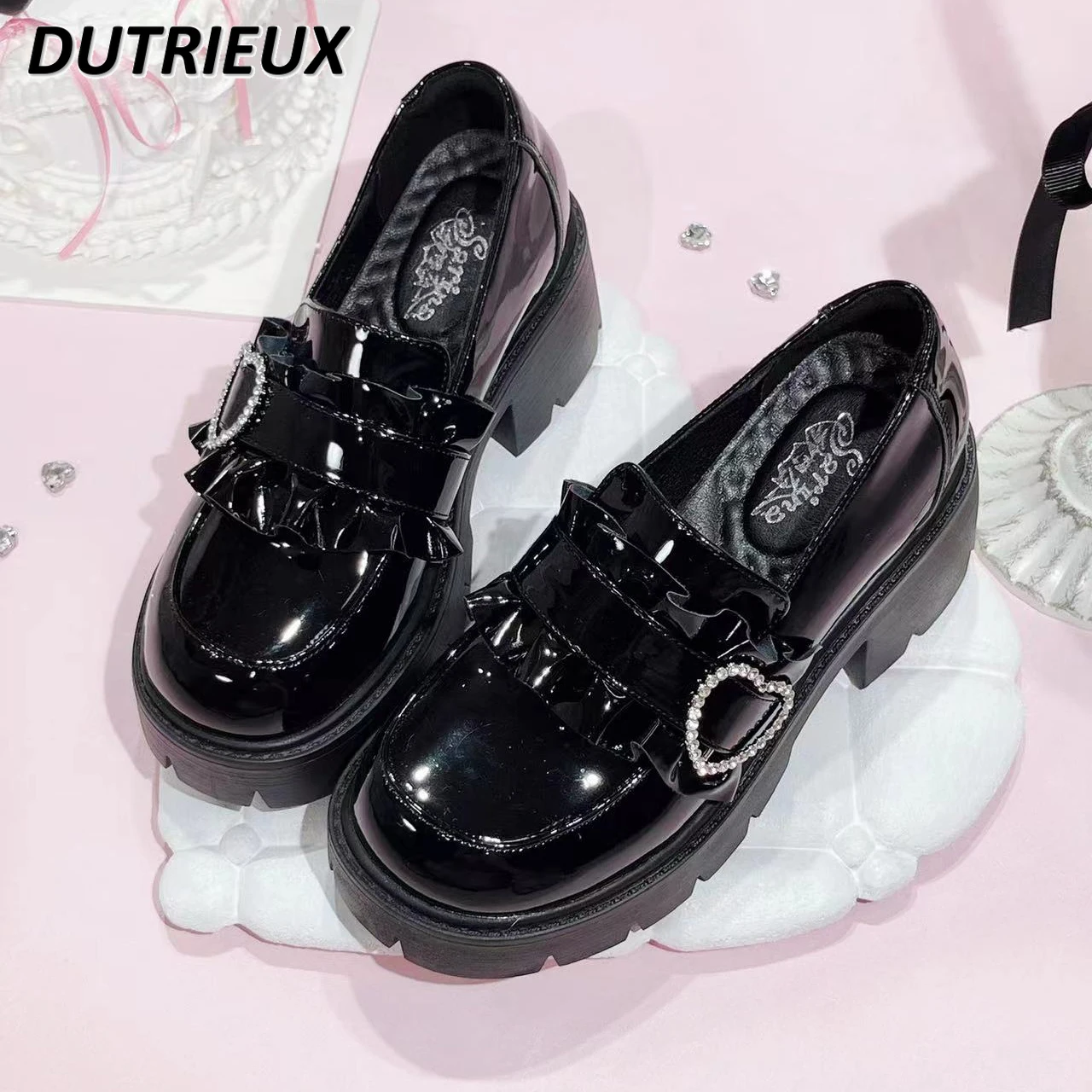 

Оригинальные туфли на платформе в японском стиле, субкультура, лоферы на высоком каблуке, милые милые модные повседневные женские туфли-лодочки, весна-лето