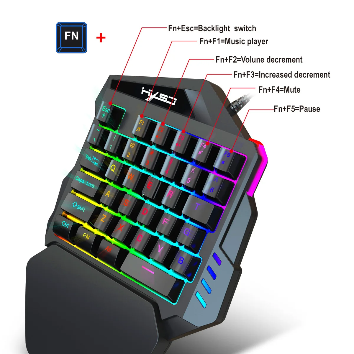 One Hand Gaming Keyboard Mouse Kit Mobile Games Converter 3 In 1 Combo Kit Keyboard Adapter Controller for Gamer V100 Game Acces