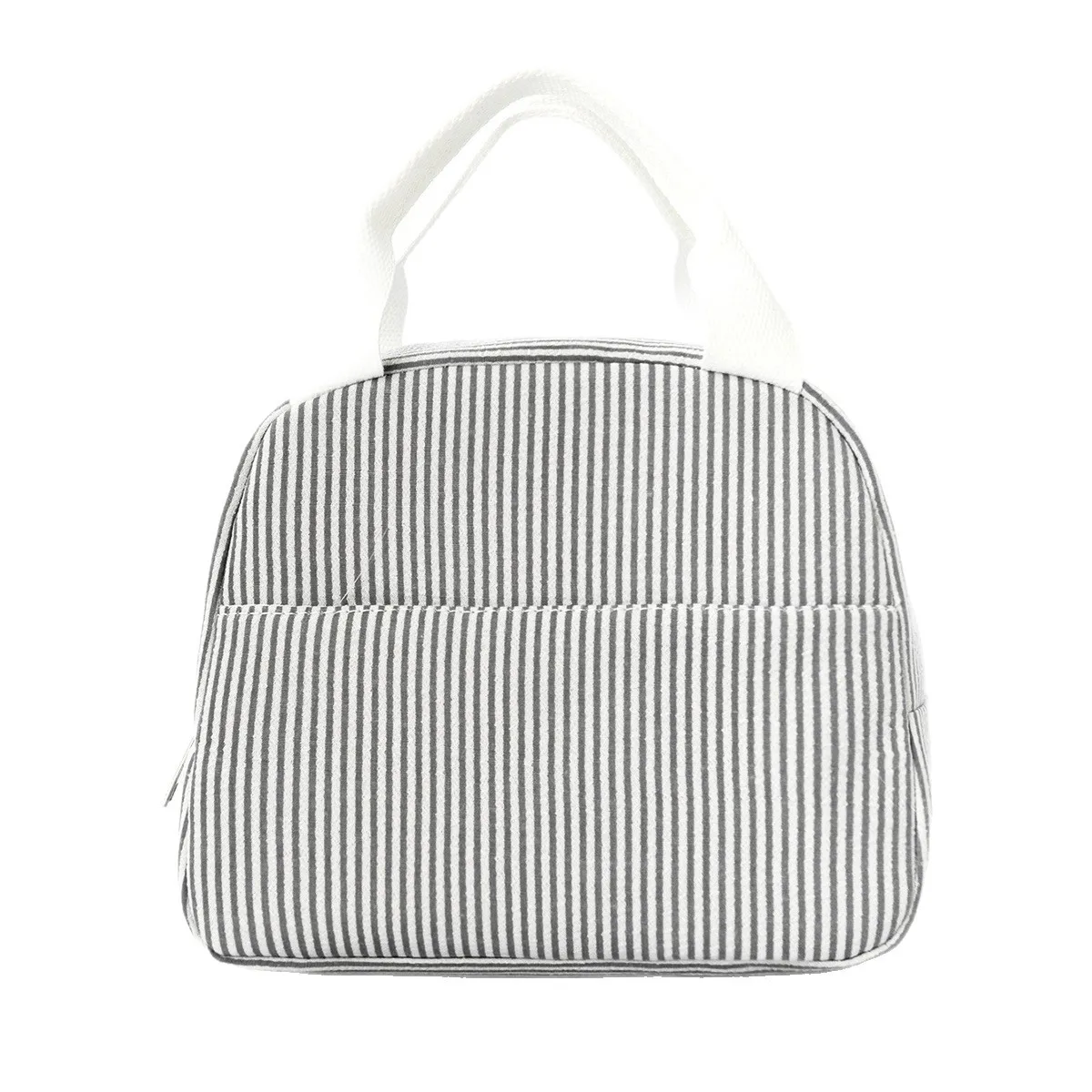 Personalized Handheld Lunch Bag with Simple and Large Capacity Foam Yarn Bento Bag for Work and Commuting, Customized Name