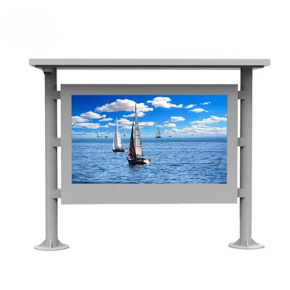 55 inch Floor standing square lcd touch screen display outdoor waterproof portable advertising display with touch screen