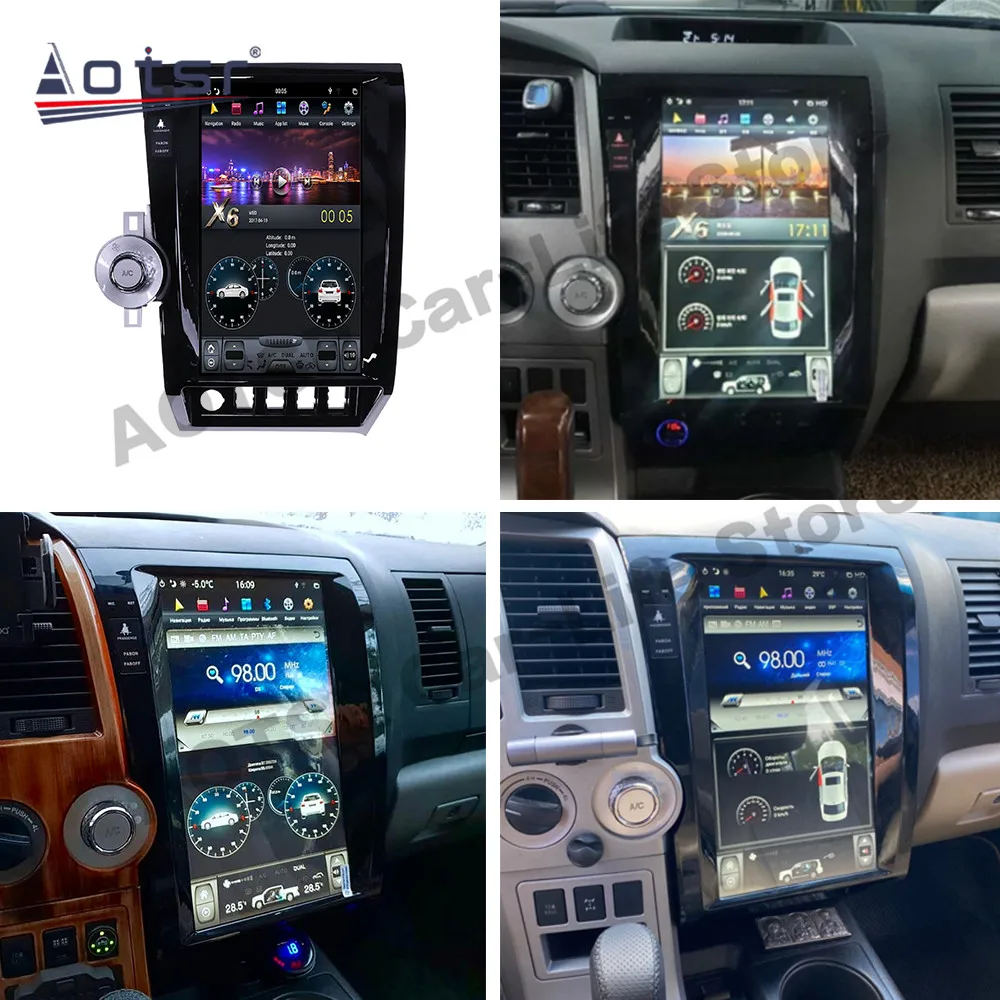 

Vertical Car Screen Multimedia Stereo Android 11 Player For Toyota Tundra 2007 2008 2009 2010 2011 GPS Navi Receiver Head Unit