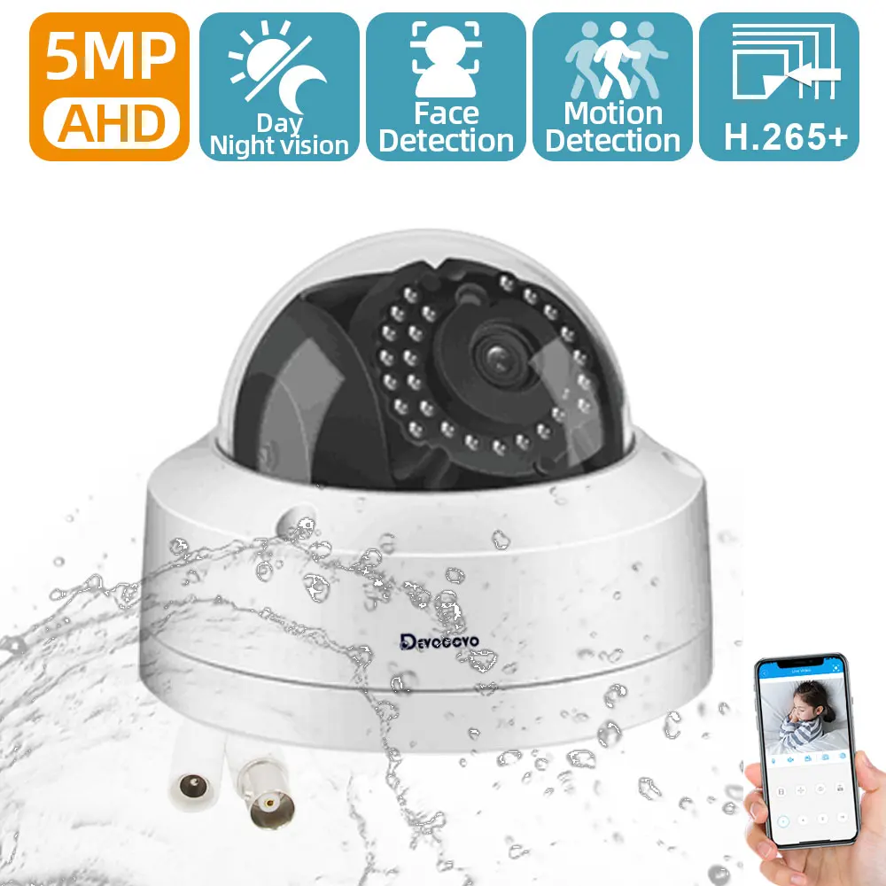 

CCTV 8MP Security Analog Dome Camera Outdoor Waterproof Face Detection AHD DVR Video Surveillance Camera BNC 4K XMEYE H.265 5MP