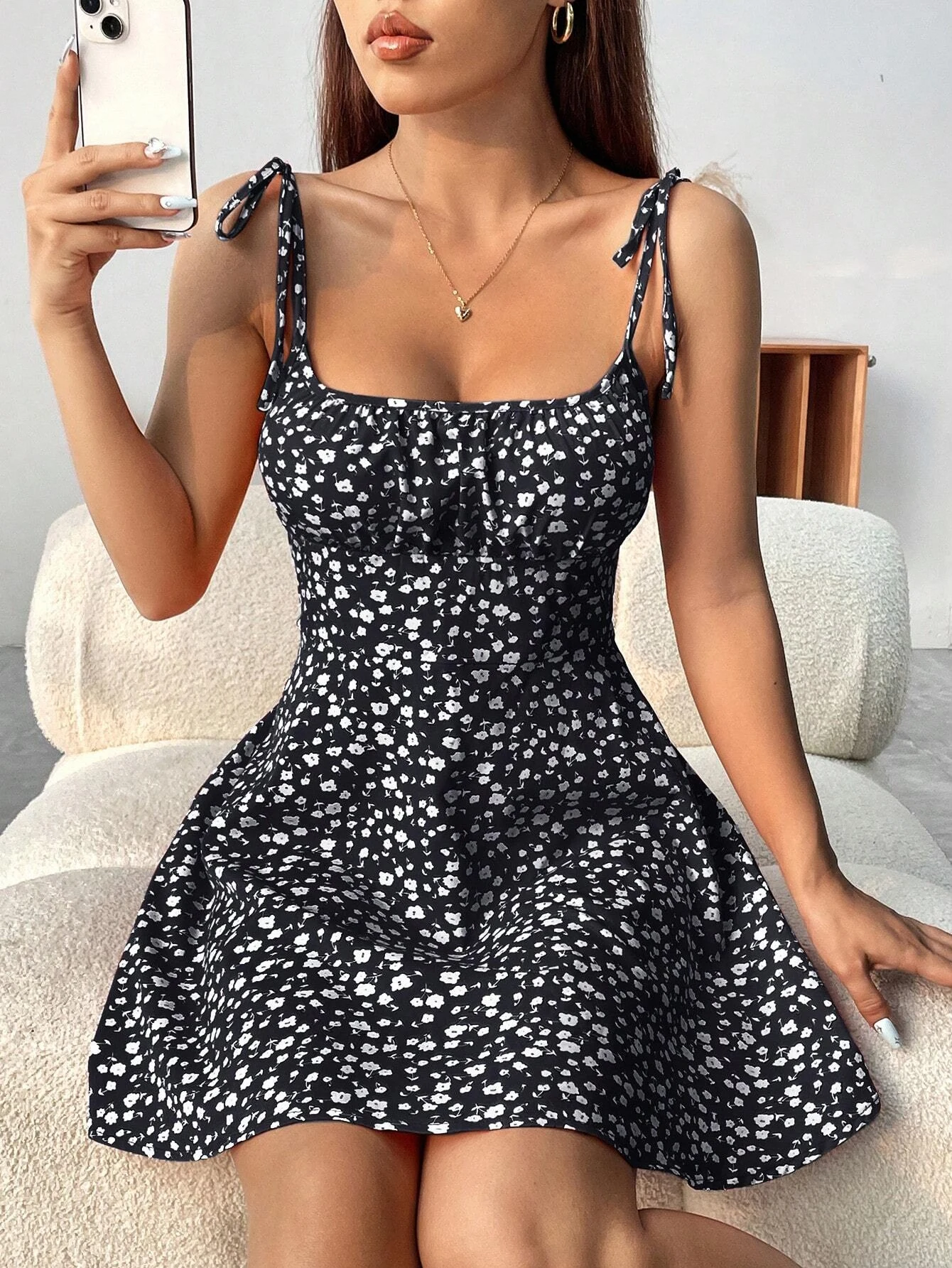 Senhoras primavera verão elegante casual y2k sexy floral impressão invisível zíper a linha mini vestido moda feminina saia retro