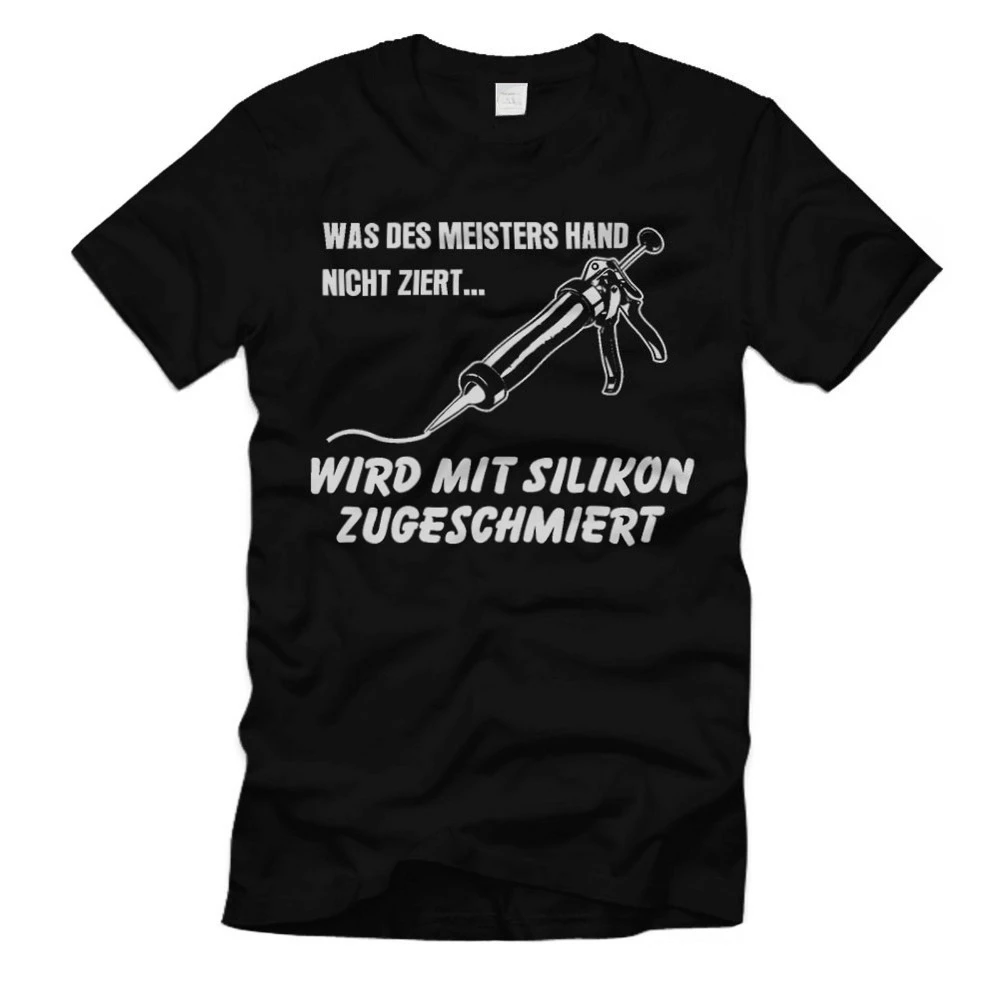 Craft Master Silicone Fun Funny Trainee bodge the construction Seam design -100% cotton  O-neck printed men's T-shirt.