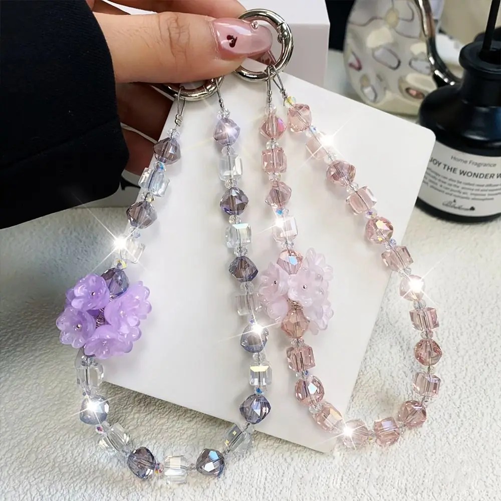 Fashion Crystal Mobile Phone Lanyard Strap Anti-Lost Arts Crafts Bag Pendant Hand-beaded Phone Hand Rope