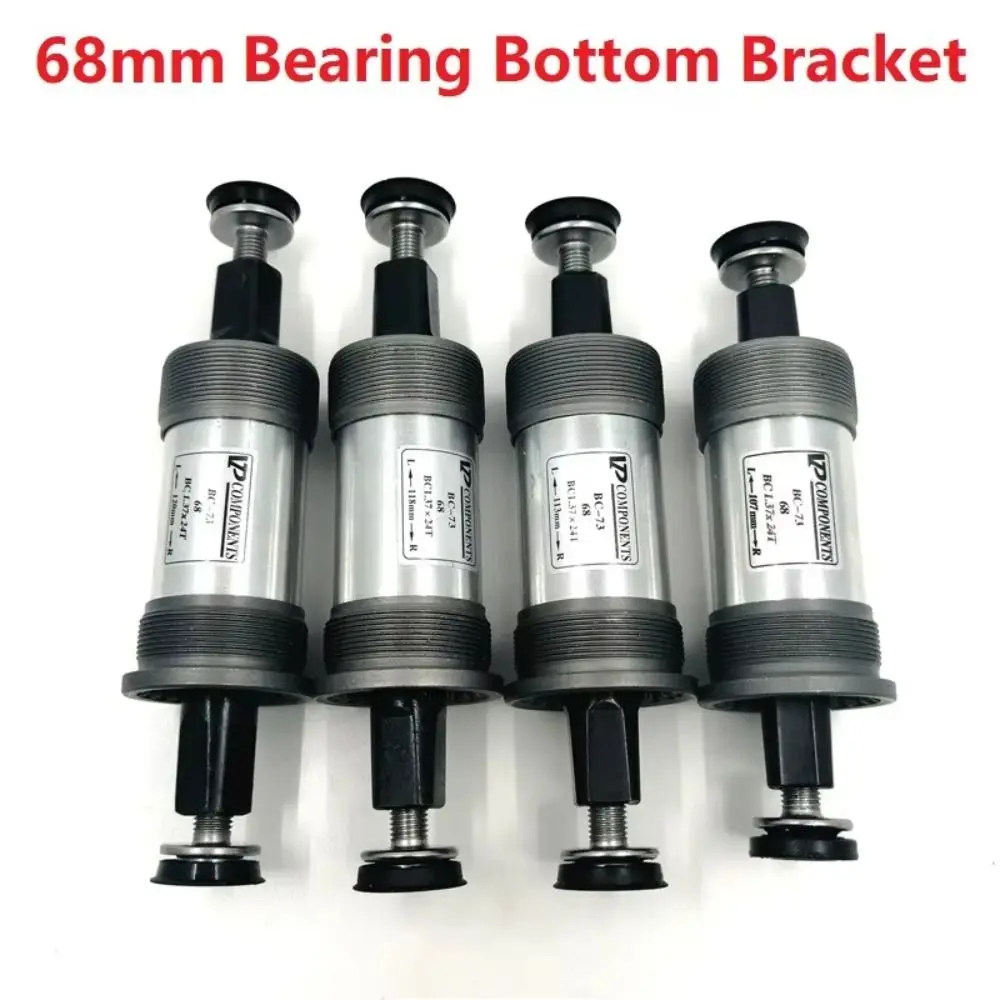 1Set VP-BC73 Bicycle BSA Bottom Bracket 68mm 103/107/110.5mm Square Tapered Spindle Crankset Central Shaft Quare Hole