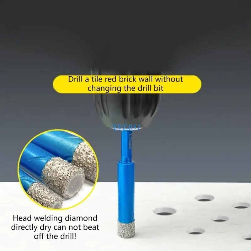 

E15A 7Pcs Dry Diamond Drills Bit Set Tile Drills Bit Shank For Ceramic Porcelain