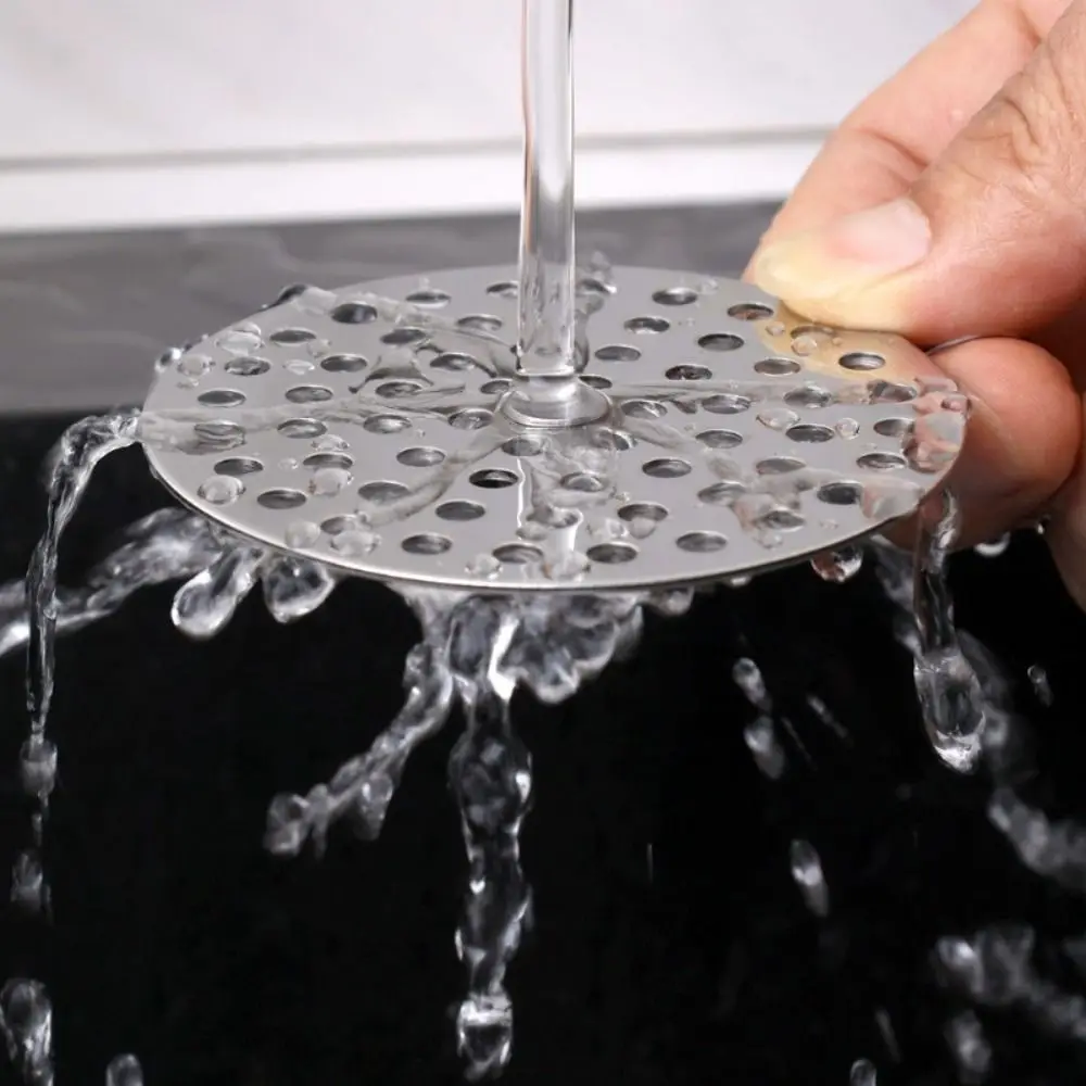 Useful Stainless Steel Floor Drain Net Cover Round Square Shape with Handle Hair Filter Drain Cover