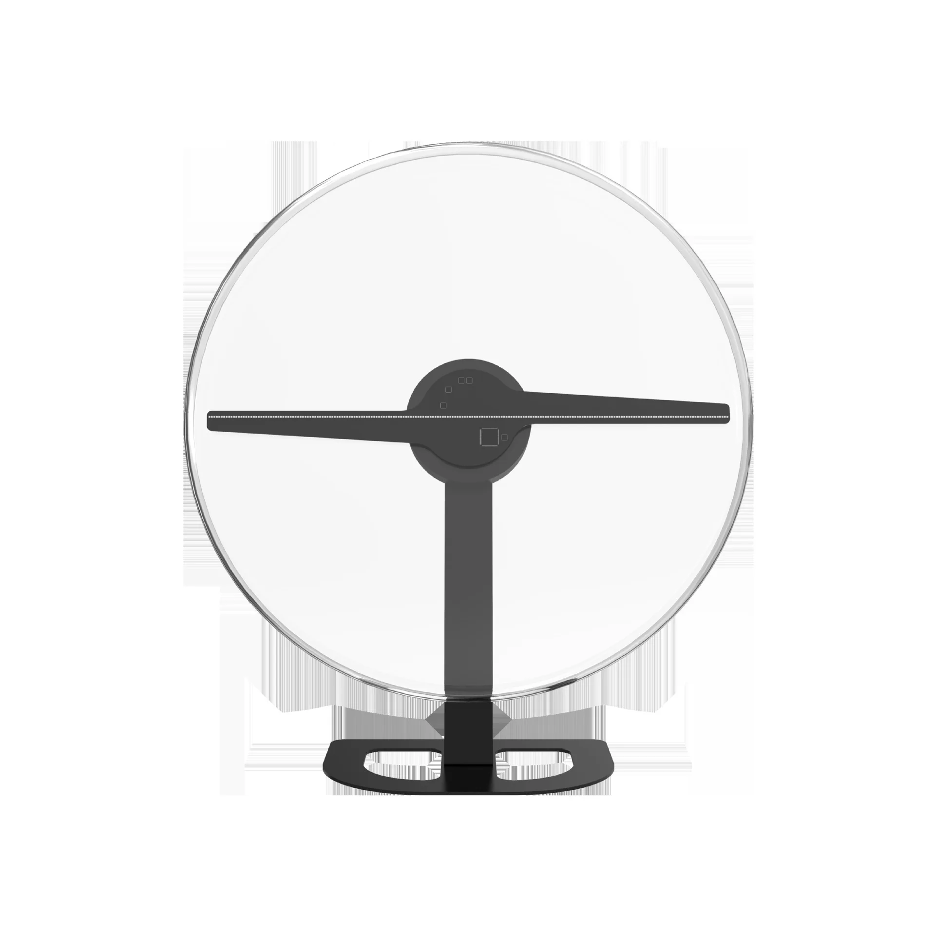 small naked eye 3d stereo holographic fan projector suspended air imaging screenless display advertising machine