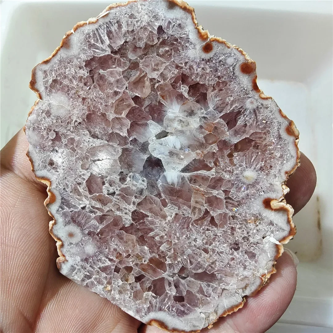 

120-270g Original Raw Cutting Stones Natural Argentine Pinkish Purple And Pink Agate Clusters Collection Rough Mineral Specimens