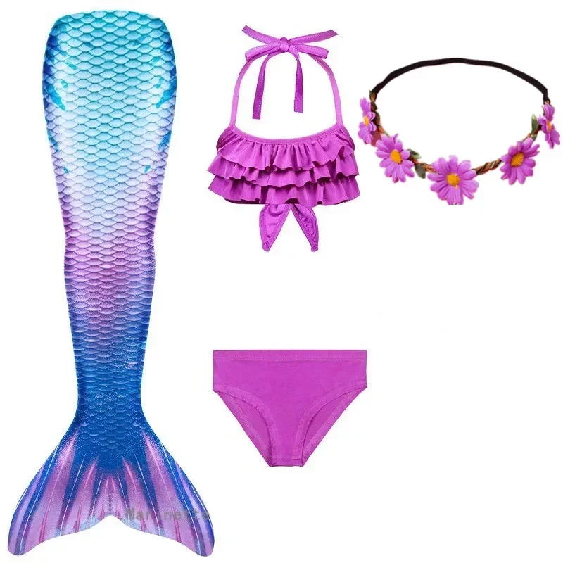 Kinderen Meisjes Zwemmen Zeemeerminstaart Zeemeermin Kostuum Cosplay Kinderen Prinses Partij Fantasie Badpak kan Monofin Fin xmas G gdk toevoegen