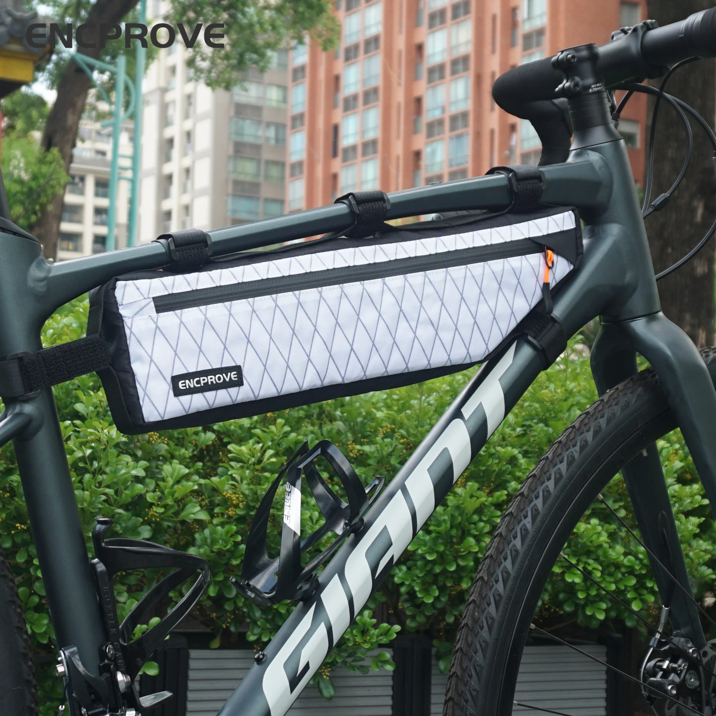 ENCPROVE 2.7L Bikepacking Half Frame Bag MTB Road Bike Triangle Bag Gravel Bicycle Front Tube Bag Cycling Tool Accessories Pack