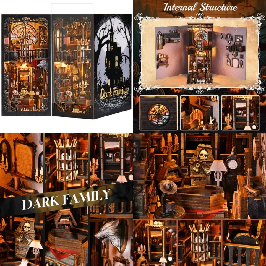 لتقوم بها بنفسك كتاب الزاوية عدة منزل مصغر دمية عدة للكبار والمراهقين كتاب الزوايا أطقم للبالغين Booknook Bookend زقاق نموذج البناء #1