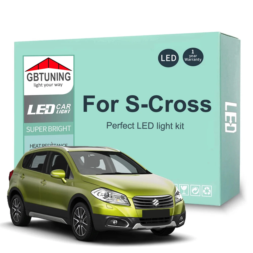 

10Pcs Cars Accessories For Suzuki S-Cross 2013-2019 2020 2021 2022 2023 Canbus Dome ​License Plate LED Interior Light Bulb Kit