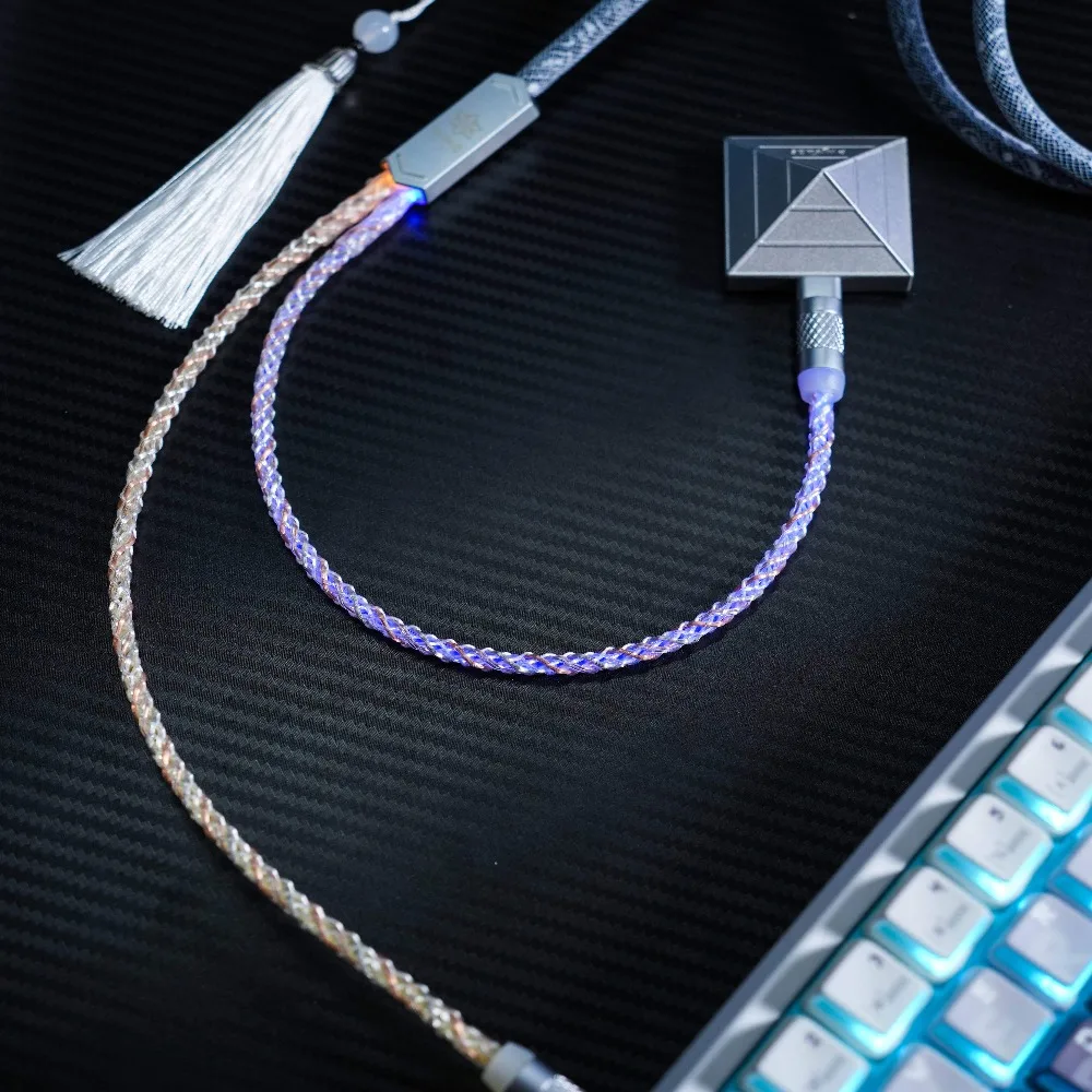 One-drag-two Aviation Plug Cable Full 8K Magnetic Axis Mechanical Keyboard Cable Type -C USB Connector