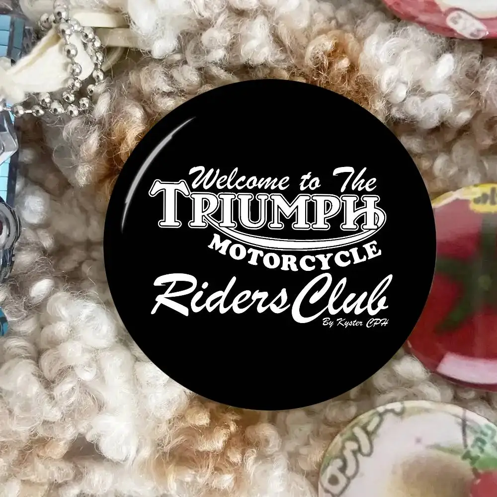 T-Triumphs Logo Tinplate Soft Button Pin Brooch Metal Badge Custom Jewelry Accessories Hat Bag Lapel