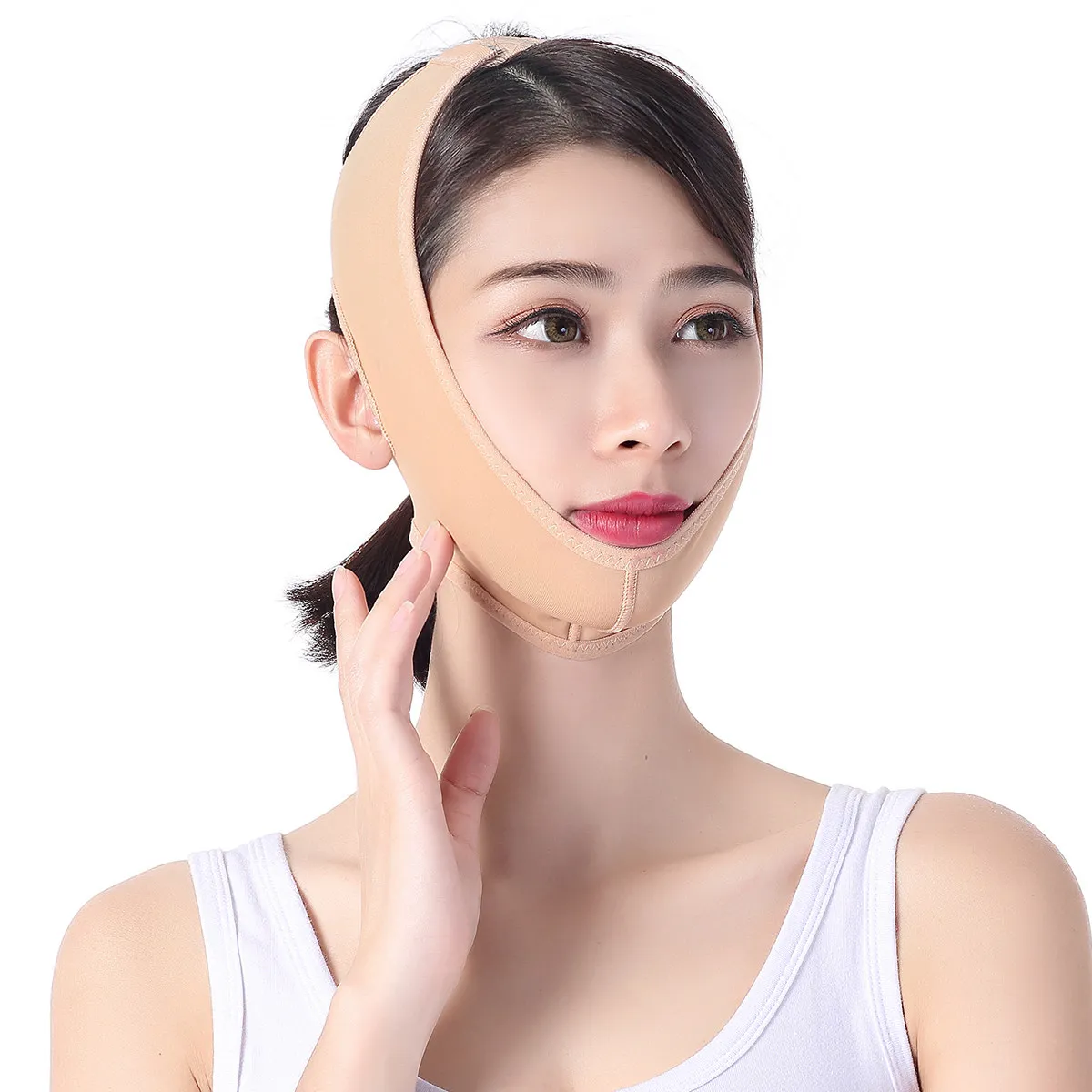 

Breathable Durable Thin Face Belt Chin Lifting Strap Size Xs-M Adjustable Tight Fit for Skin