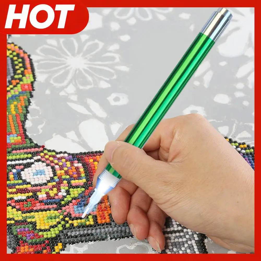

5D DIY инструмент для рисования бриллиантами на батарейках пластиковый наконечник сверла светящийся многофункциональный для рисования ремесла для взрослых