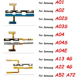 Side Volume Button + Power ON / OFF Buttton Key Set For Samsung A03S A03 Core A13 4G A22 A52 A72 A04S A04E A32 4G A05S A05 A12