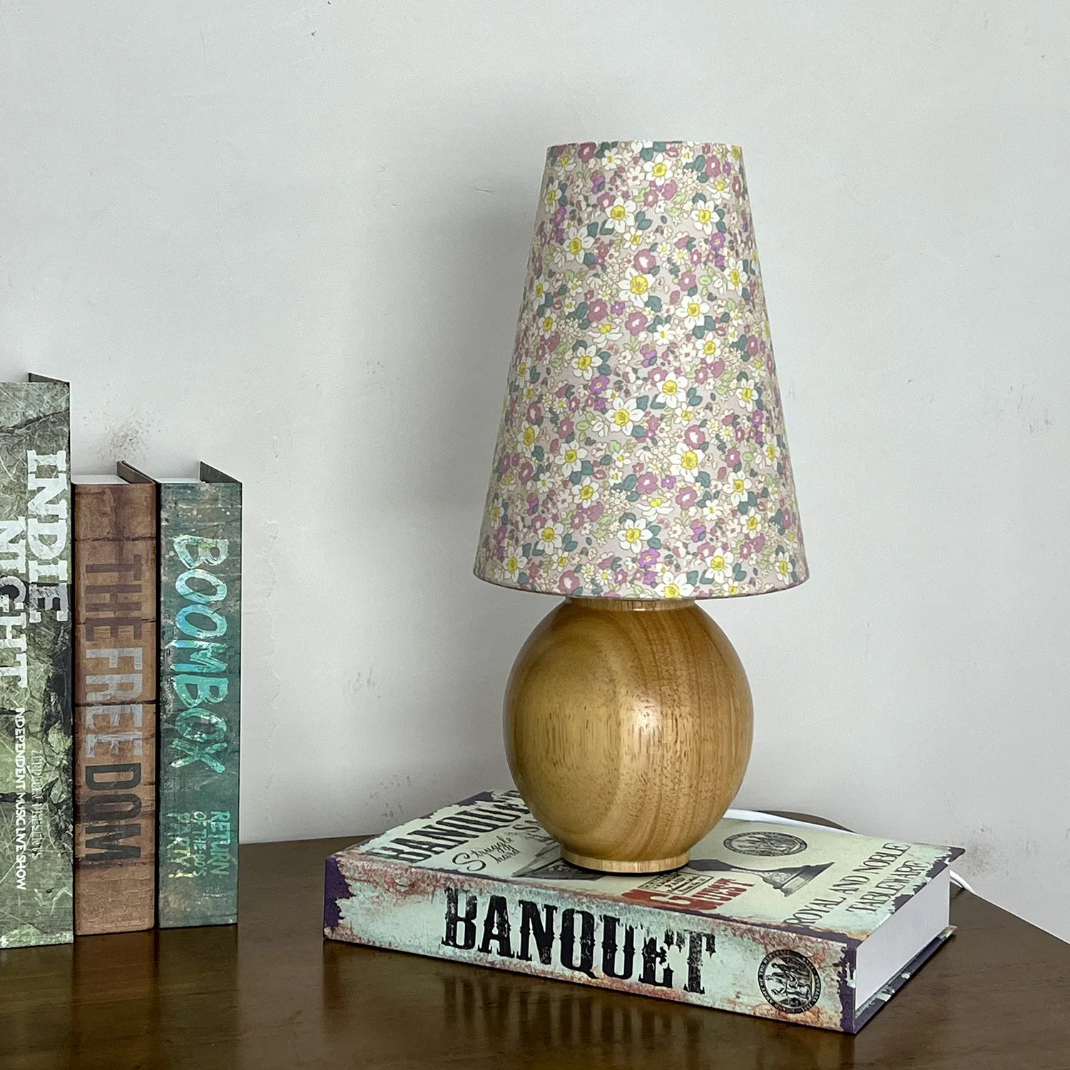 antique solid wood atmosphere bedroom study bedside night lamp wave temperature decorative