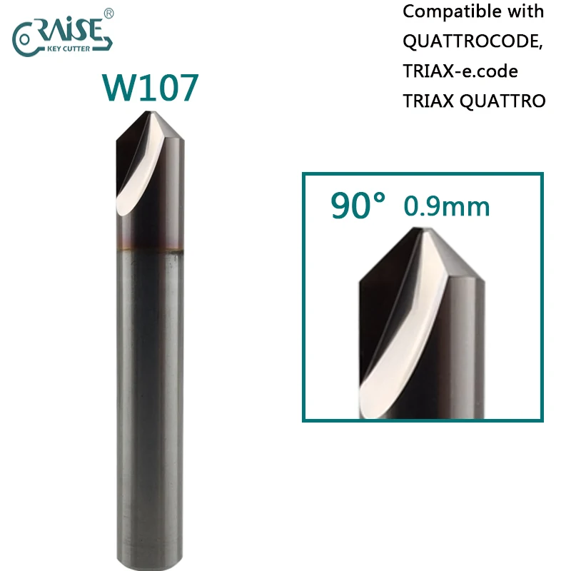 

RAISE Milling Cutter W107M Compatible with SILCA W107M SILCA TRIAX QUATTRO TRIAX E.CODE SILCA W219 for EVVA 3KS keys