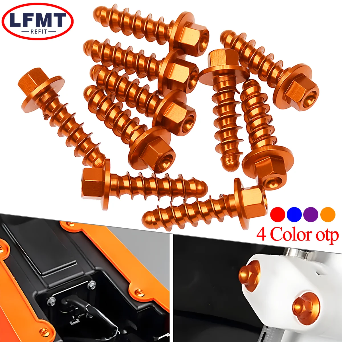 10-teiliges Motorrad-Selbstschneidende-Schrauben-Set für KTM EXC EXCF SX SXF XC XCF XCW XCFW und Husqvarna TE FE TC FC TX FX 2004-2026
