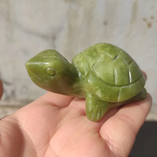 Sale Green jade turtle carving crystal