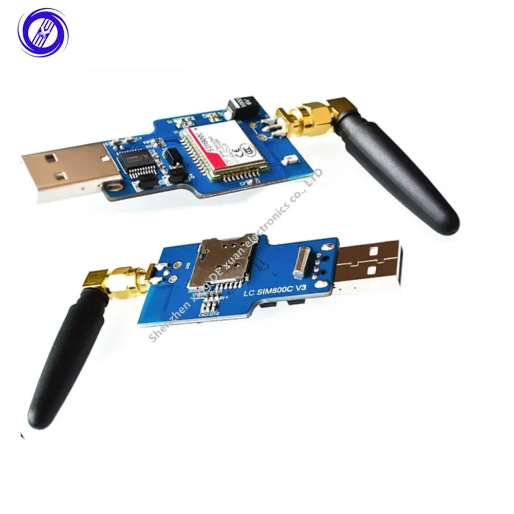 USB to GSM Serial GPRS SIM800C Module With For Bluetooth Sim900a Computer Control Calling With Antenna