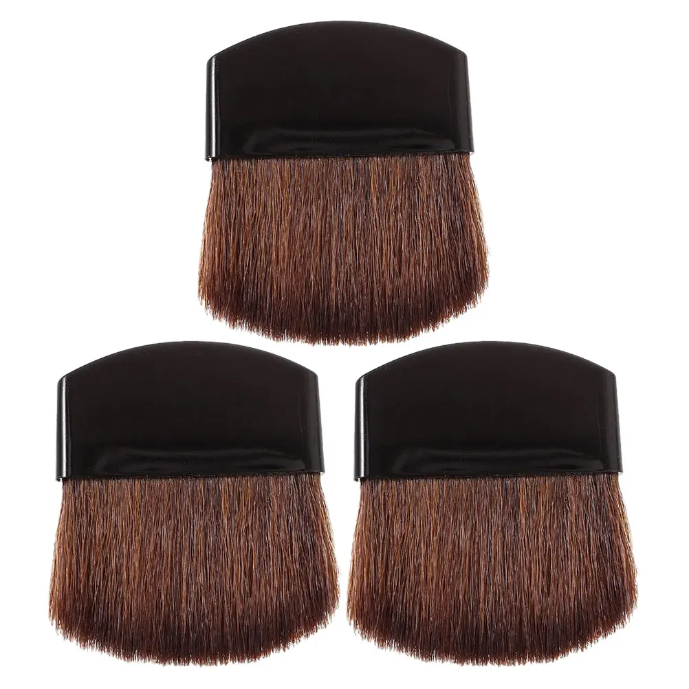 3pcs Mini Makeup Brush Set Soft Bristles For Blush Powder Foundation Portable Tool Small Face Brushes Travel Daily Use
