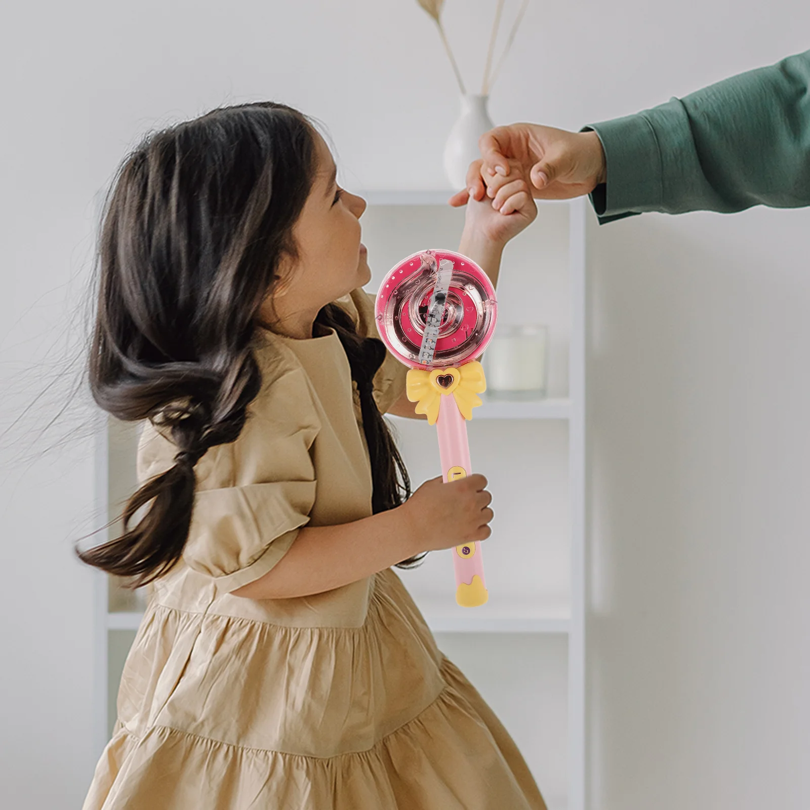 

Colorful Rotating Lollipop Light-Up Stick for Children with Fairy Lights Ideal for Birthday Party Playtime Festival