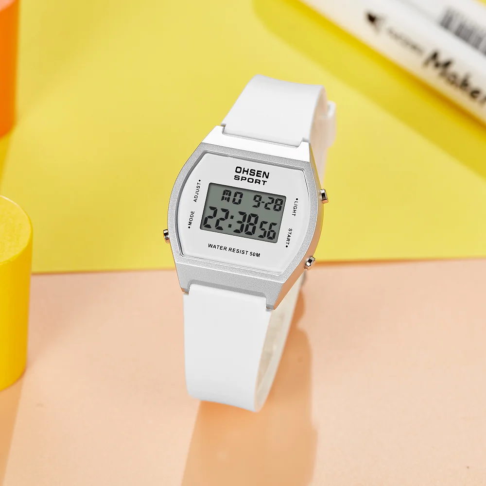 New OHSEN Ladies digital Watch Ultra thin fashion waterproof electronic Women Sport Watches Female Clocks relogio feminino