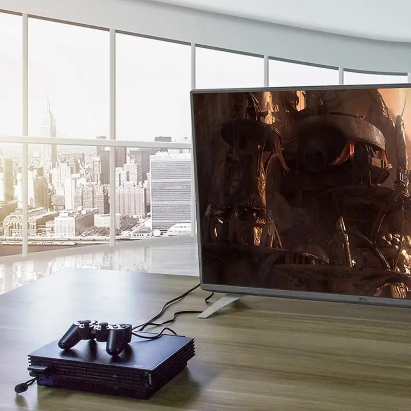 918C 遅延なし PS1/PS2用 to HDMI互換アダプター 1m長コンバーター