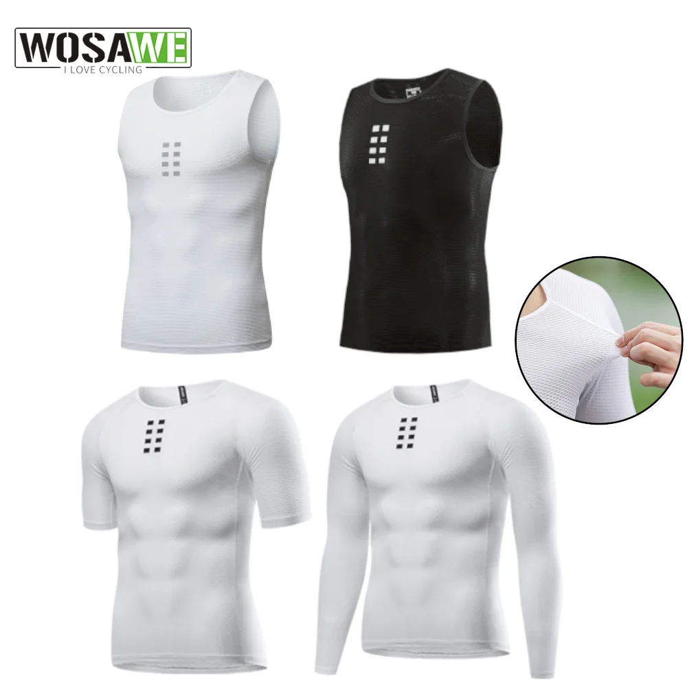 AliExpress WOSAWE Summer Men Cycling Base Layer Vest MTB Bike Undershirt Tops Outdoor Bicycle Clothing Underwear Jersey Sports First Layer