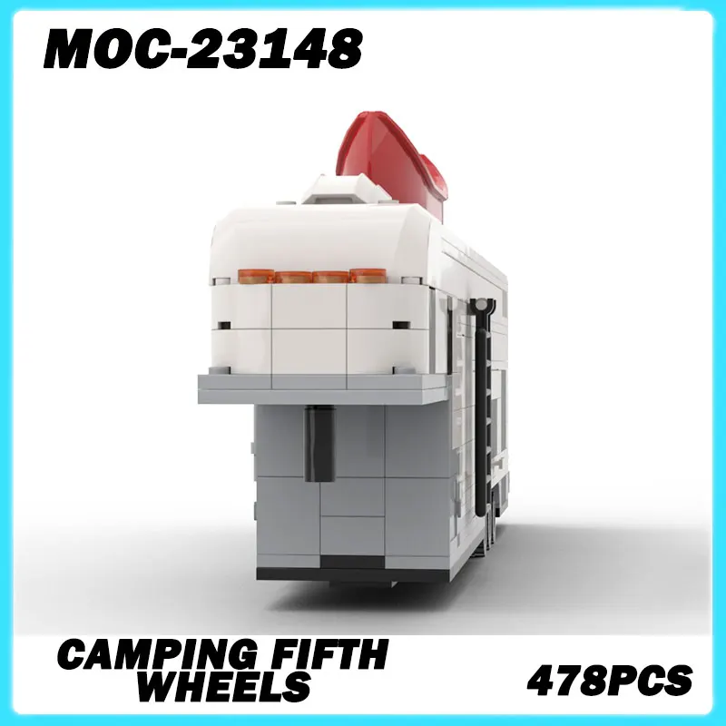 

MOC-23148 Building Block Mini Train Series Camping Fifth Wheeis Collectible Education Model Brick Boy Puzzle Toy Birthday Gift