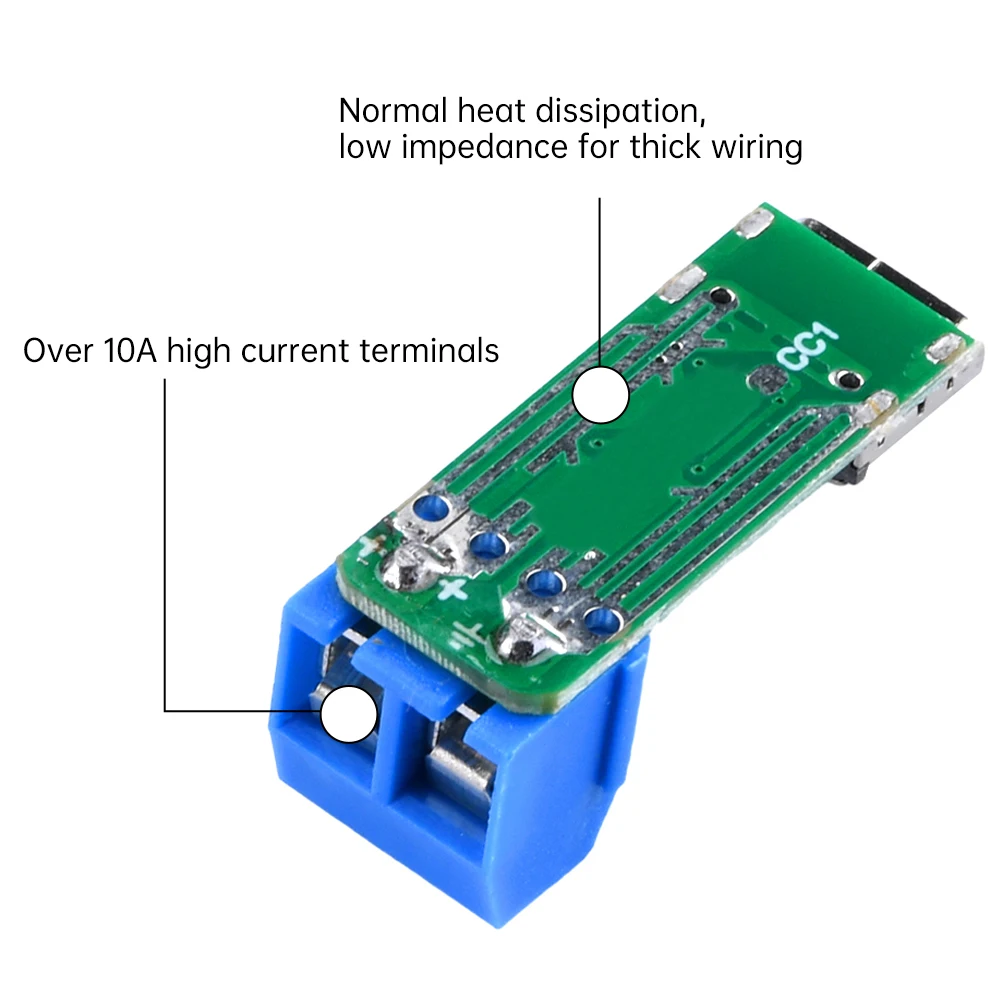 PD3.1 Fast Charge Decoy Board Type-C Female Fast Charge Test Trigger 28V/36V/48V Output Test Module